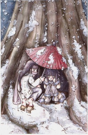 Neji and Hinata in snow